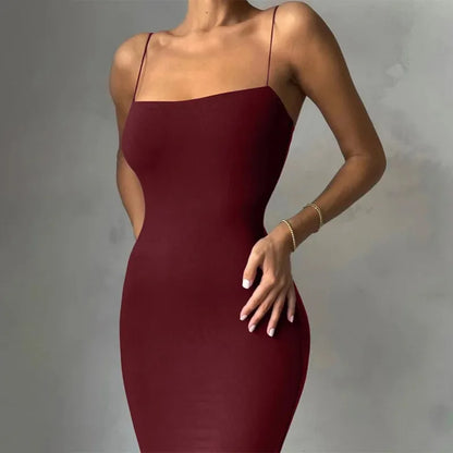 Women’s White Backless Spaghetti Strap Mini Dress