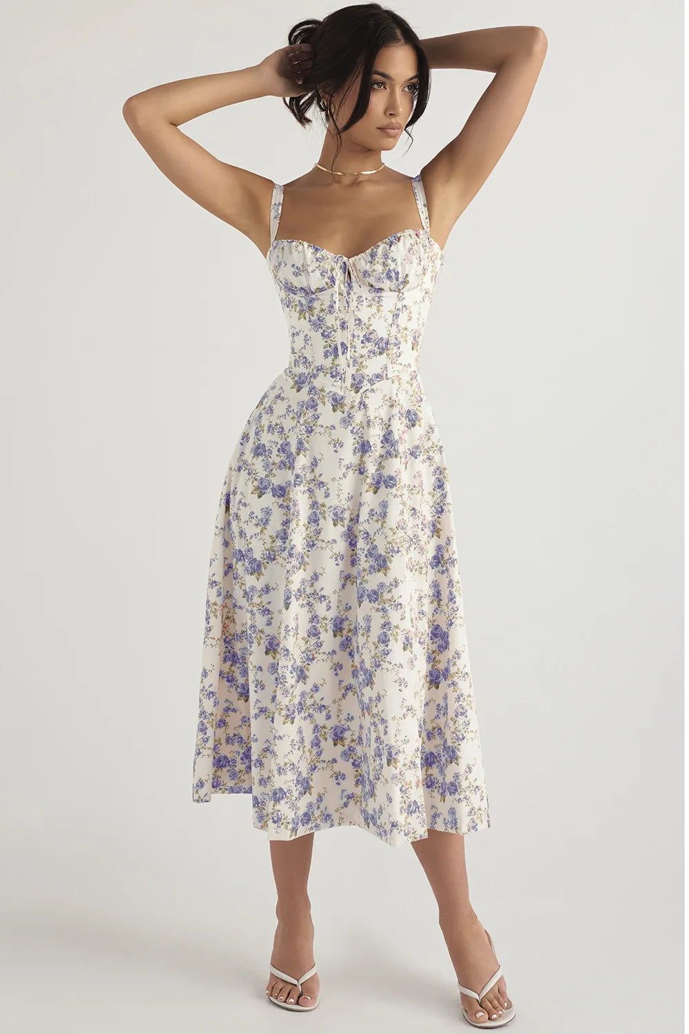 Elegant Square-Neck Halter Maxi Dress