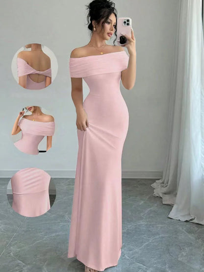 Elegant One-Shoulder Pencil Dress