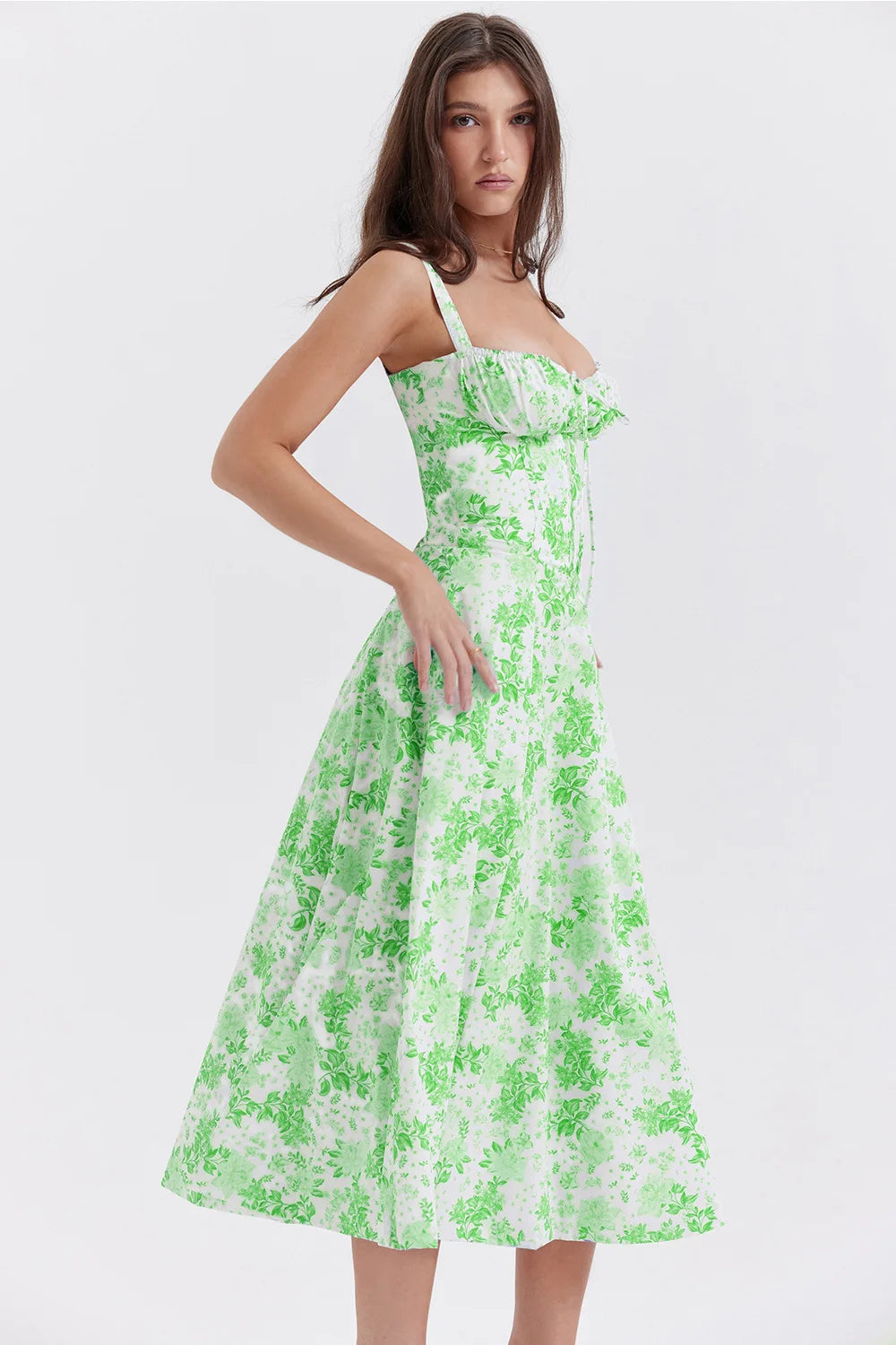 Elegant Square-Neck Halter Maxi Dress