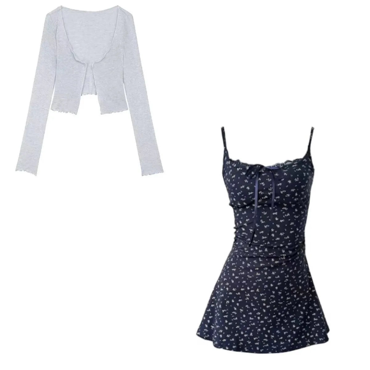 French Floral Strappy Bodycon Mini Dress