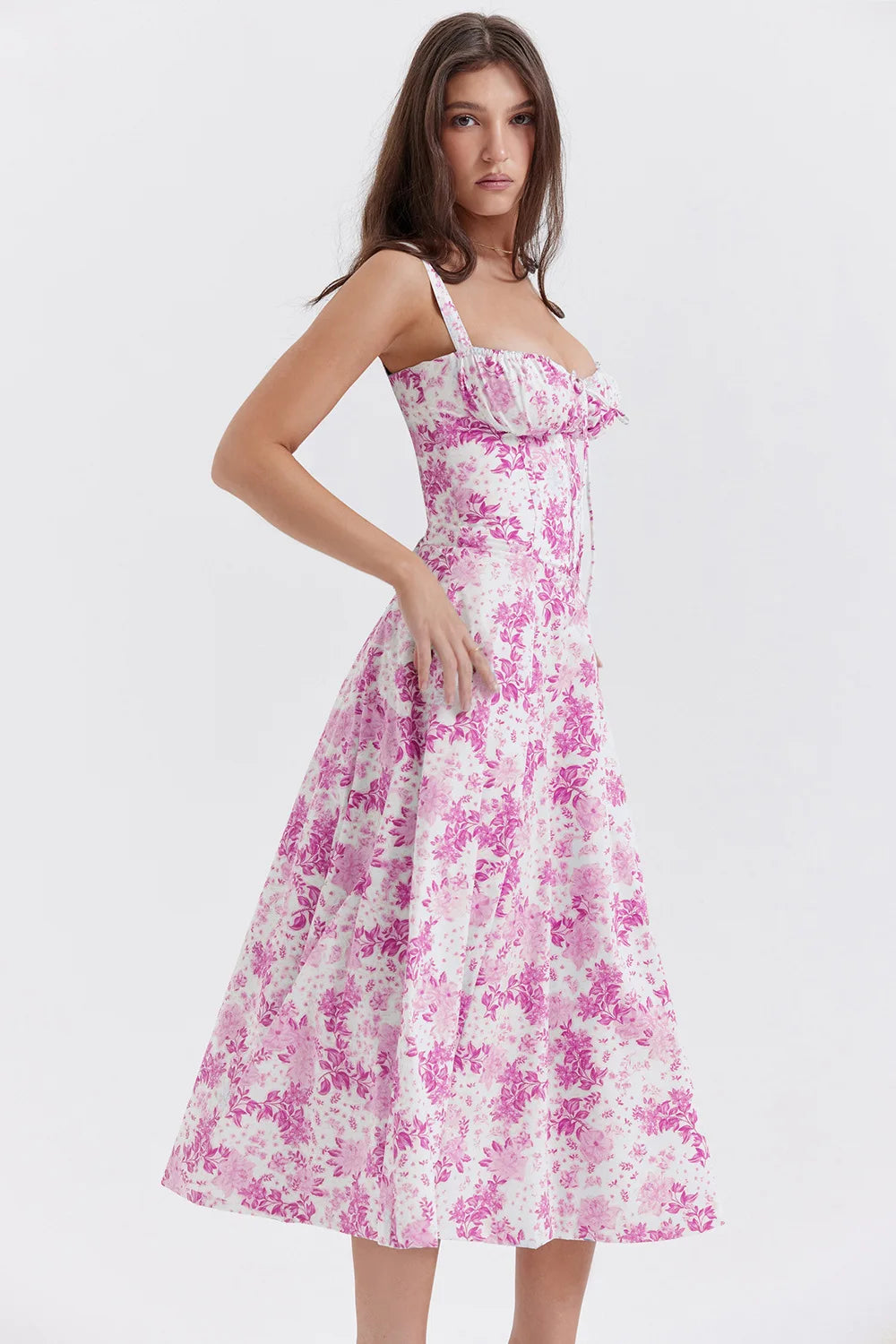 Elegant Square-Neck Halter Maxi Dress