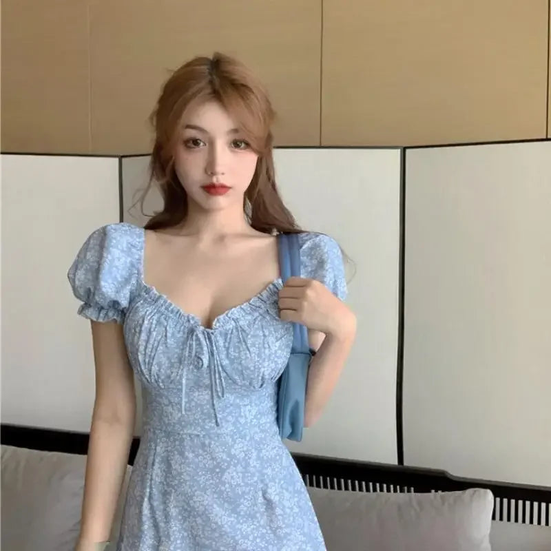 Women’s Floral Square Neck Mini Dress