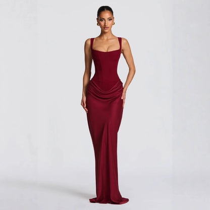 Women's Elegant Strapless Mermaid Evening Dress