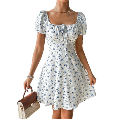 Women’s Floral Square Neck Beach Maxi Dress