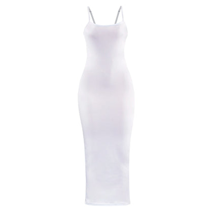 Women’s White Backless Spaghetti Strap Mini Dress