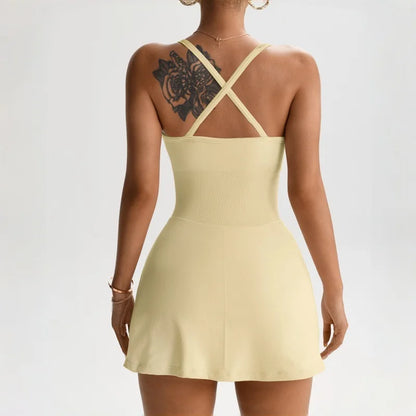 Women’s Tennis Skort Dress with Built-in Shorts
