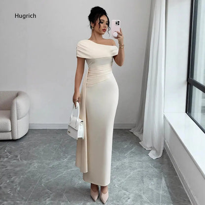 Women's Off-Shoulder Ruched Bodycon Maxi Dress