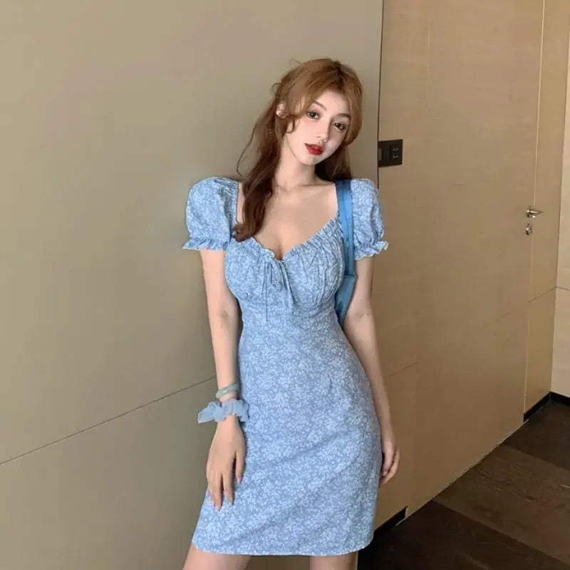 Women’s Floral Square Neck Mini Dress