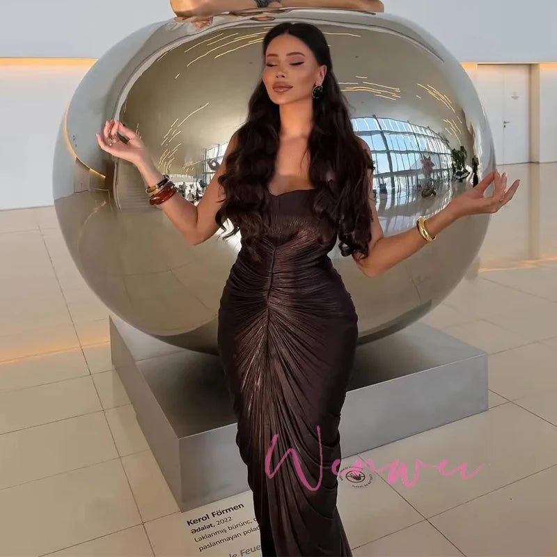 Elegant Pleated Mermaid Prom Dress