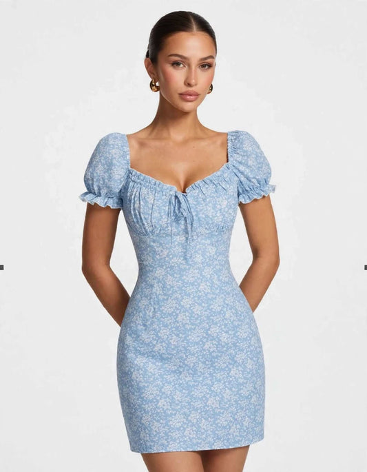 Women’s Floral Square Neck Mini Dress