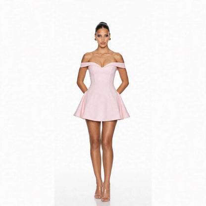 Women's Off-Shoulder Sweetheart Mini Dress
